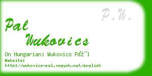 pal wukovics business card